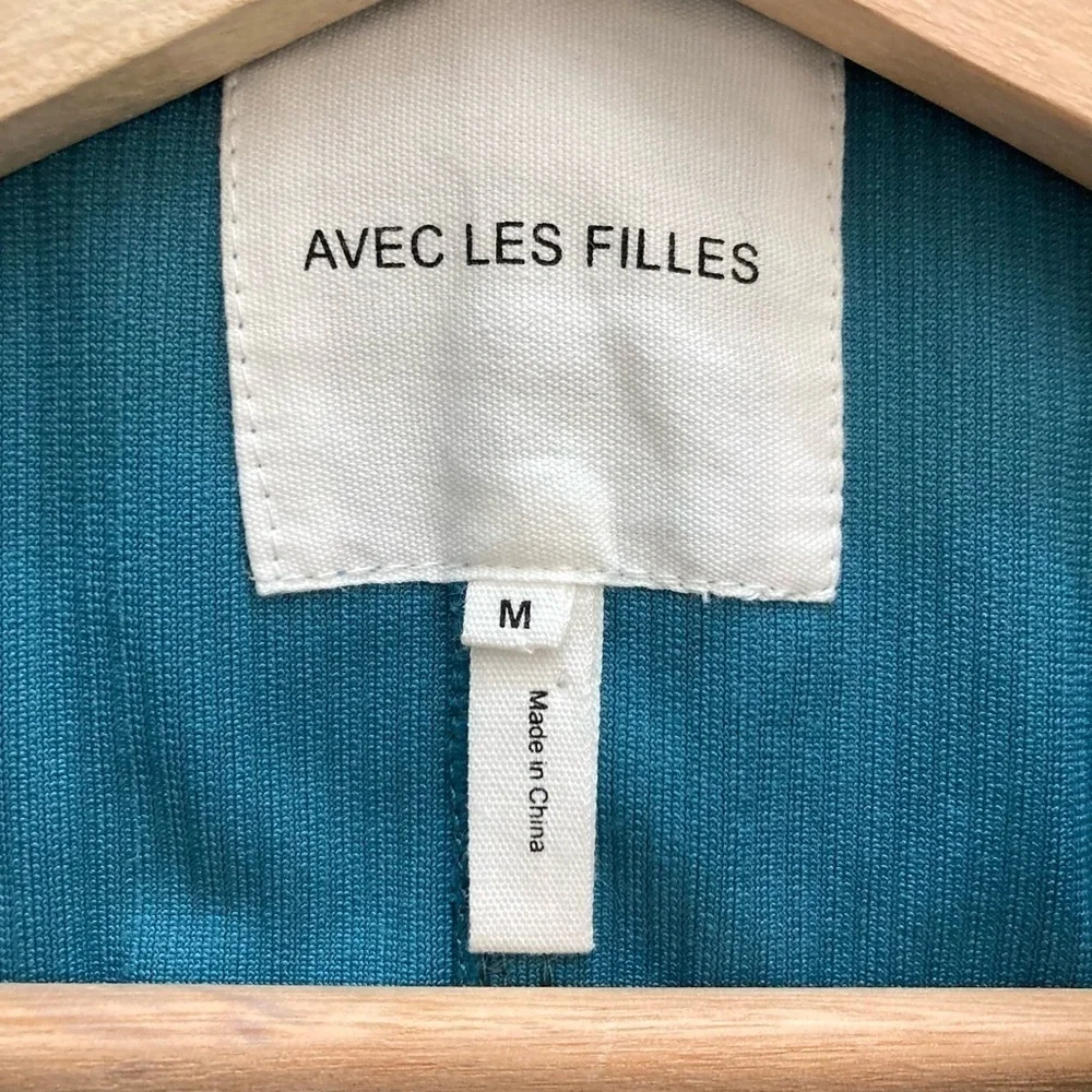 NWOT ANTHROPOLOGIE x AVEC LES FILLES Corduroy Crop Shacket M Blue